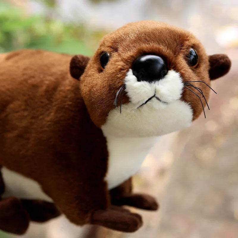 1pc 40cm Reallife Otter Plush Toy Lifelike Stuffed Wild Animal Soft Doll Lovely Sloth Toys Gift Present For Kids