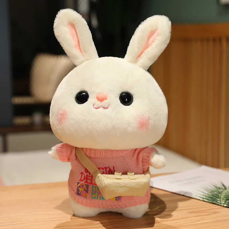 Soft Rabbit Lalafanfan Rabbit Cafe Girl Plush Toy Cute 30cm Kawaii Lalafanfan Doll Wearing Glasses Wearing Clothes Toys Gift