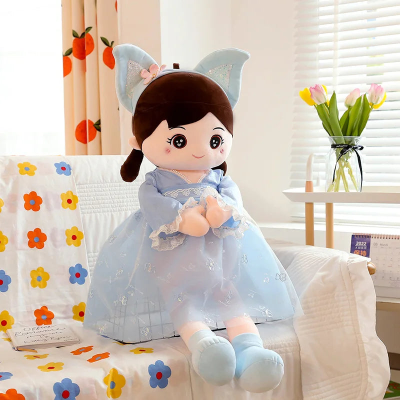 40-110CM Lovely Princess Girls Doll Plush Toys Soft Flower Skirt Spring Cute Children Toy Christmas Birthday Gift Toys for Girls