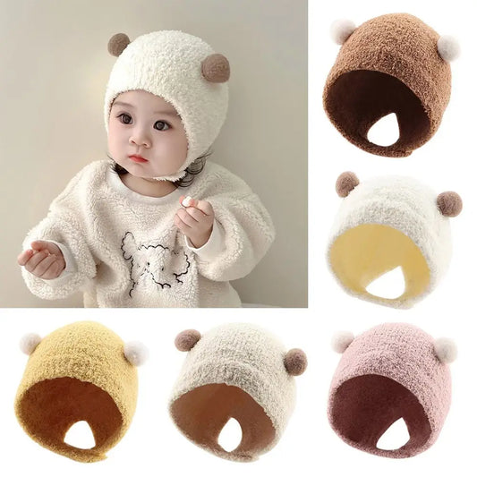 Plush Hat Warm Autumn Winter Hats Hip Hop Soft Warmer Bonnet Pullover Cap Skullies Cap Newborn Cap Newborn Toddler