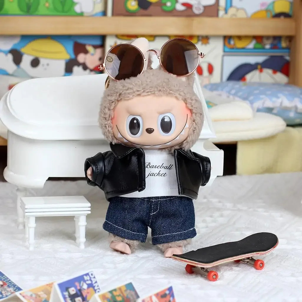 For 17cm Labubu baby clothes series doll clothes Macaron for Modern style of labubu outfit