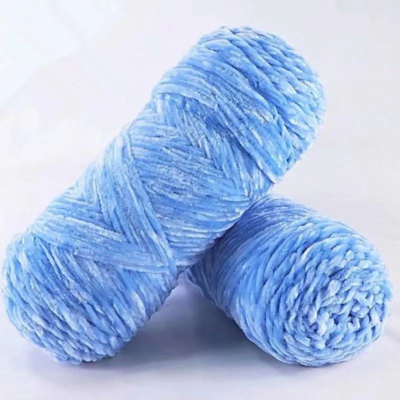 DIY 100% Polyester  Velvet Yarn Amigurumi Accessories Dolphin Baby Plush Yarn Soft Chenille Yarn for Knitting  1 Skein 100g 130M