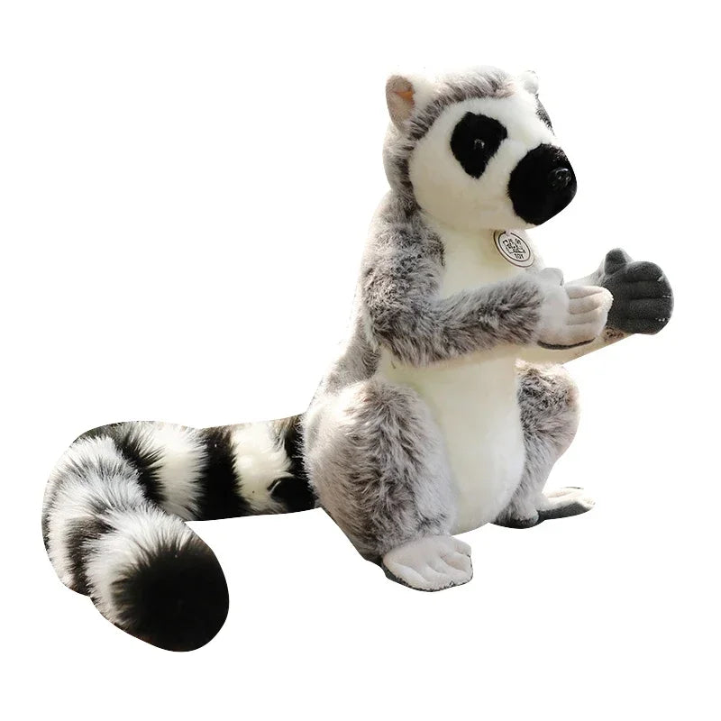 Simulation Lemur Plush Animal Monkey Toys Realistic Kawaii Stuffed Doll Room Decor Soft Pillow Children Boys Birthday Gifts