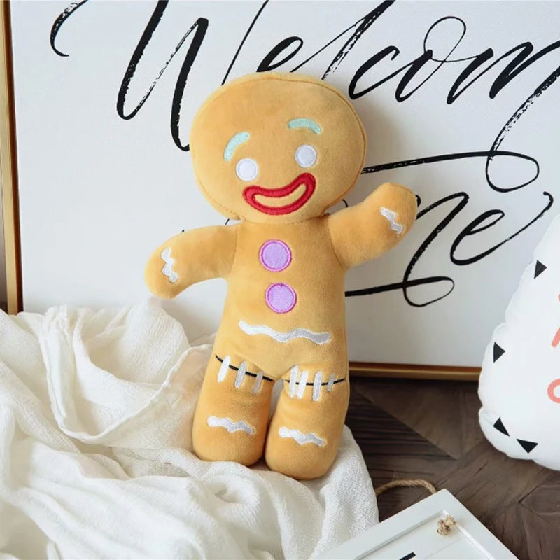 Gingerbread Man Plush Doll Sofa Decoration Cute Cookie Man Stuffed Toys Key Chain Soft Pendant Gifts