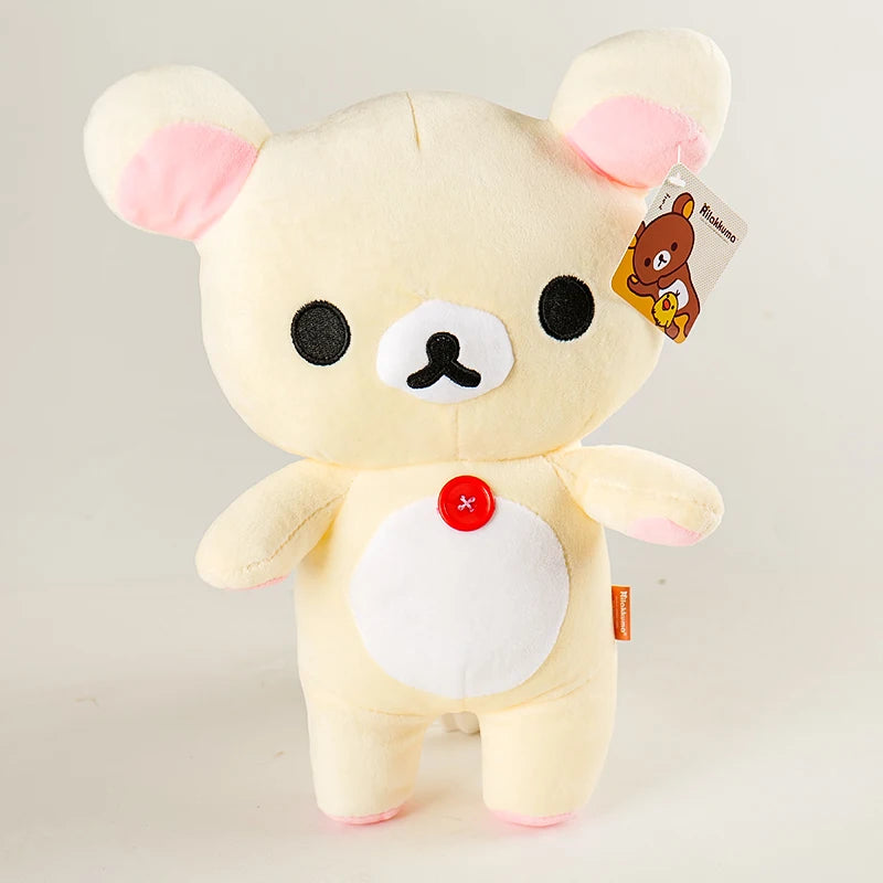 Kawaii Rilakkuma Plush Toys Strawberry Teddy Bear Stuffed Doll Plushies Cute Animal Kawaii Room Decor Birthday Gift for Kid