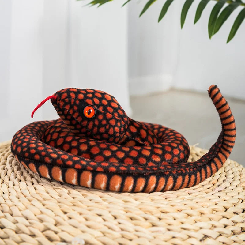 1pc 110/130cm Simulation Cobra and Python Snake Plush Toy Soft Stuffed Zodiac Dolls Funny Gift for Children Kids Party Toys