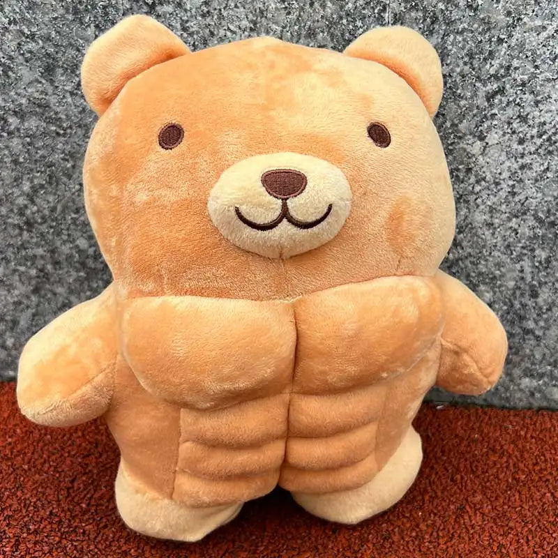 Cute Muscle Body Teddy Bear Plush Toys Stuffed animal Boyfriend Huggable Pillow Chair Cushion Birthday holiday gift for Boy Girl