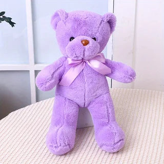 Multicolored Ribbon Teddy Bear Plush Toy Doll Soft Animal Dolls Birthday Party Wedding Decoration Christmas Thanksgiving Gift