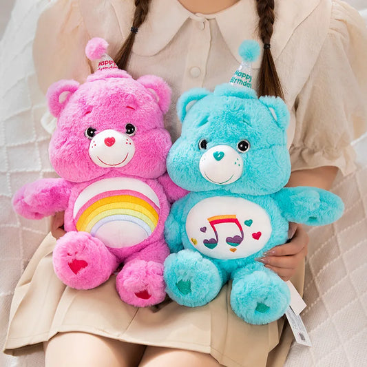 MINISO BDAY Care Bears Plush Toys Teddy Bear Stuffed Doll Lovely Anime Rainbow Bears Peluche Toy Kawaii Room Decor Gift For Kid