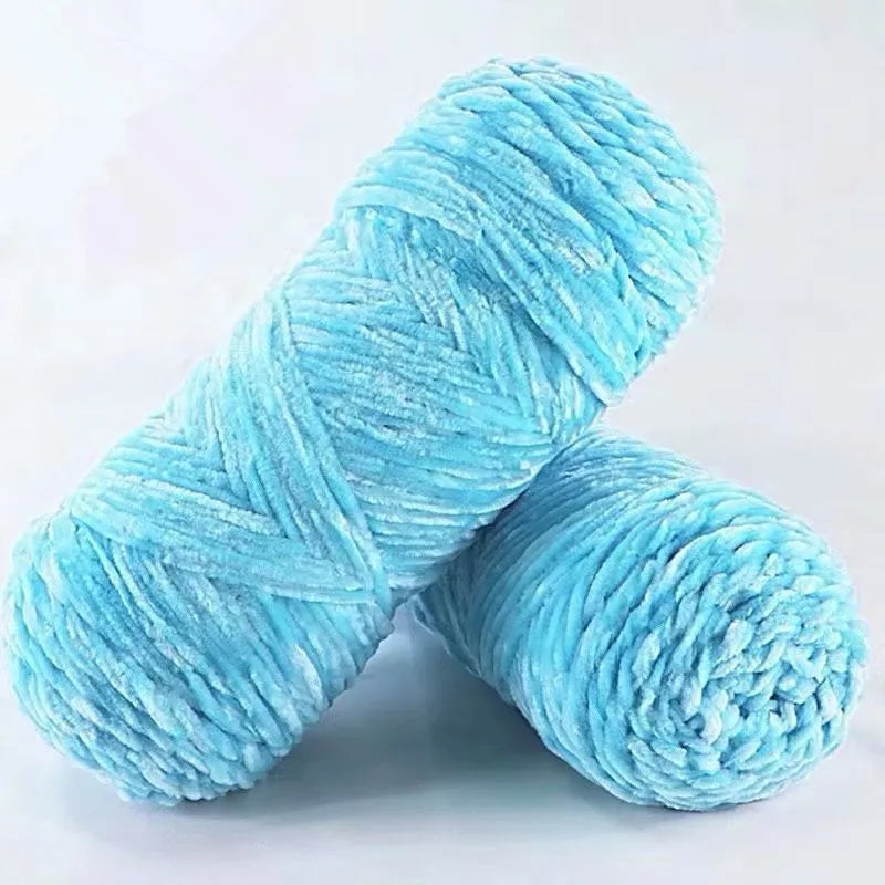 DIY 100% Polyester  Velvet Yarn Amigurumi Accessories Dolphin Baby Plush Yarn Soft Chenille Yarn for Knitting  1 Skein 100g 130M