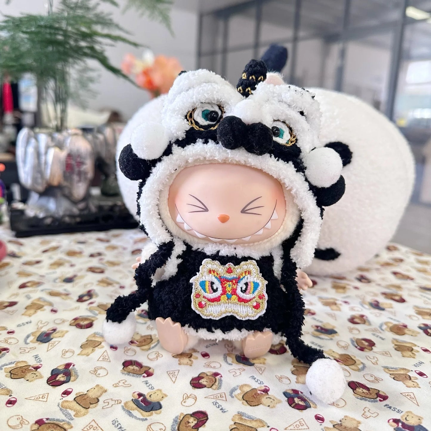 Mini Plush Doll'S Clothes Outfit Accessories For Korea Kpop Exo Labubu Idol V1 V2 Christmas sweater hat cape suit Clothing Gift