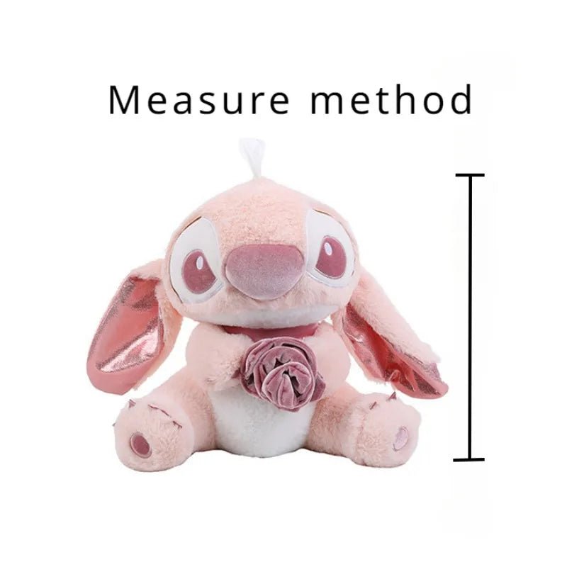 Kawaii Disney Stitch Plush Toys 30/45CM Cute Soft Rose Elf Stitch Stuffed Doll Decoration Hoom Anime Movie Xmas Gift Birthday