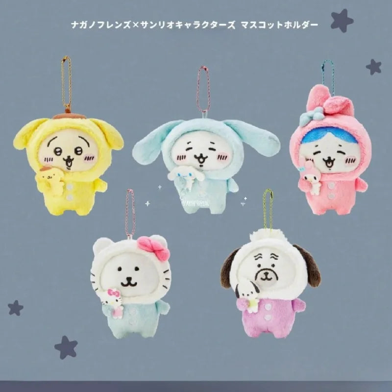 Self Deprecating Bear Chikawas Usagis Sanrio My Melody Cinnamoroll Branded Plush Doll Bag Pendant Anime Kawaii Cartoon Gift