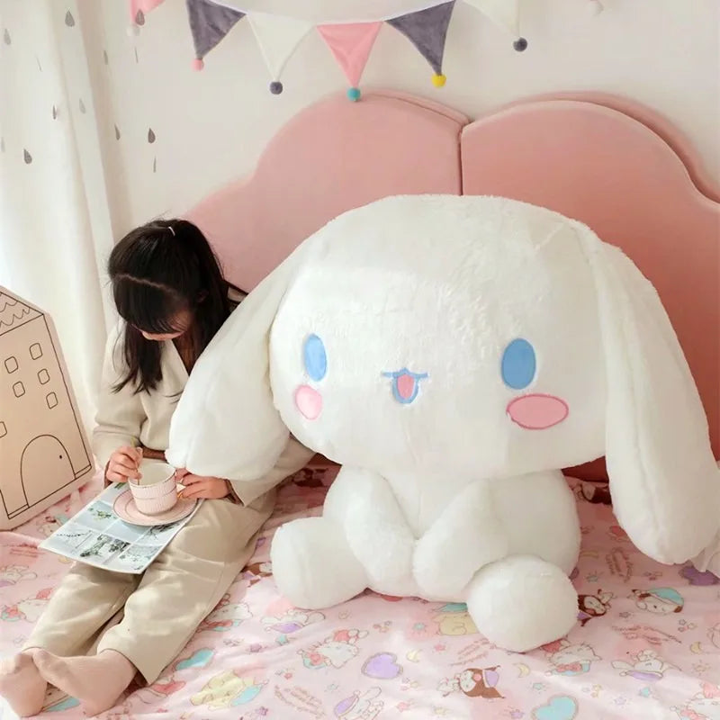 80X100cm Super Big Size Anime Plush Kawaii Cinnamoroll Stuffed Doll Sitting Pillow Children Plushies Girlfriend Birthday Gift