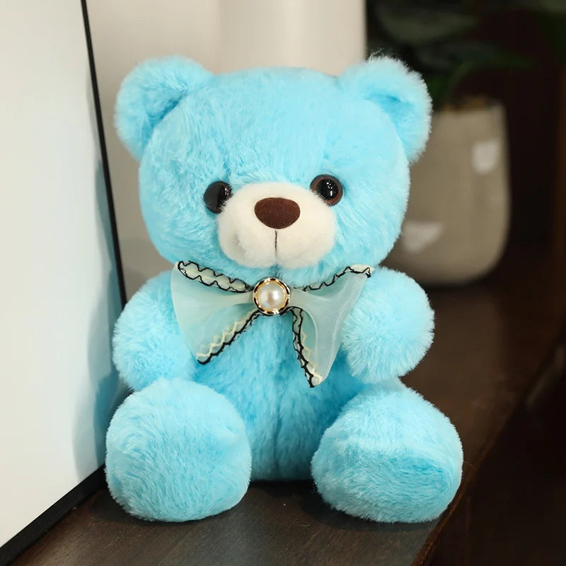 20Cm Nine Colour bow Bear Cute Bear Plush Toys Stuffed Cute Bear Doll Boys&Girls Appease Doll Kids Baby Birthday Gift