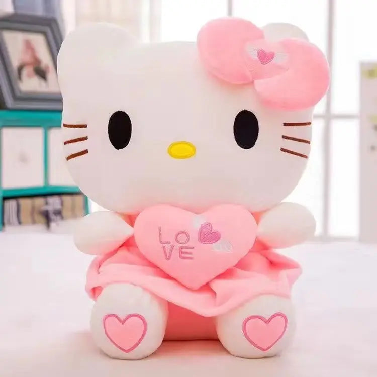 20-70cm Big Size Sanrio Plush Hello Kitty Plush Room Decor Plushies Sanrio Dolls Hello Kitty Stuffed Animal Toy Ragdoll Kid Gift