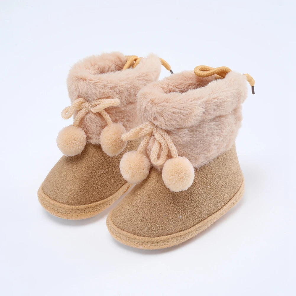 Winter Snow Baby Boots Newborn Warm Booties Soft Sole First Walkers Shoes for Baby Girls Boys Infant Shoes Toddler 0-18Months