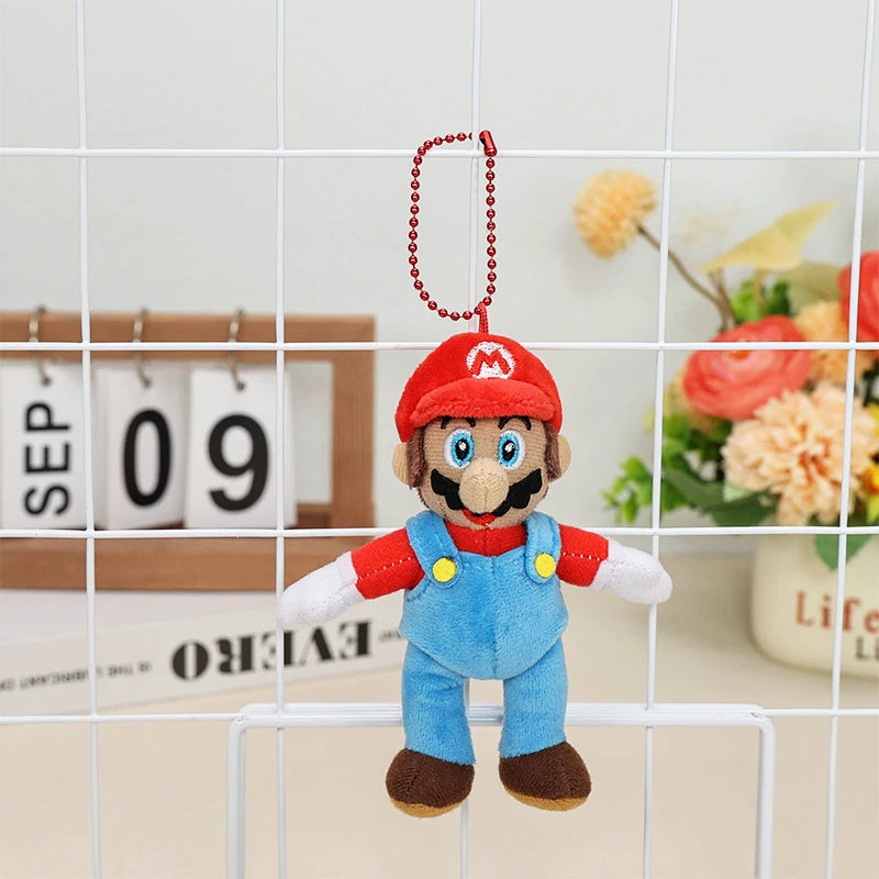 Kawaii Mario Luigi Plush Toys Keychain Koopa Troopa Bob-omb Yoshi Shy Guy Toad Triple Banana Anime Stuffed Peluche Dolls Pendant