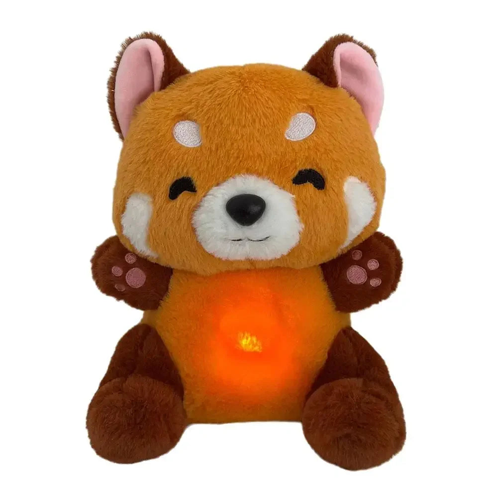 Plush Toy Red Panda Breathing Stuffed Animal 2024 New For Anxiety Adults With Music Lights & Rhythmic Breathing In Four Modes