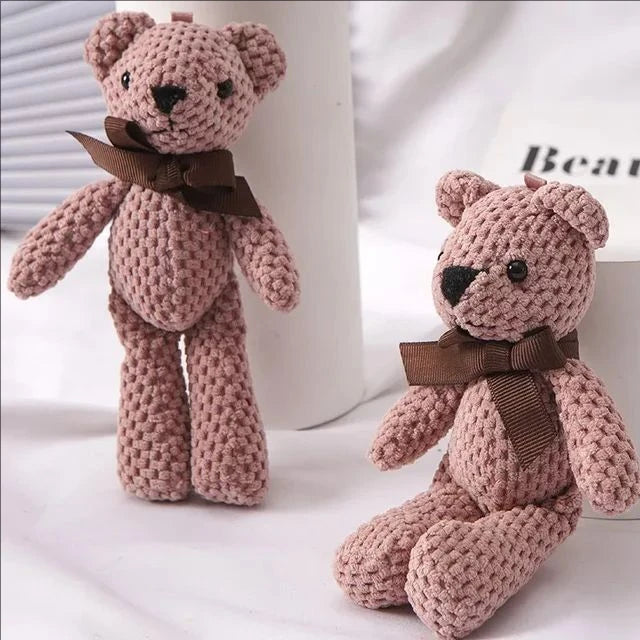 New Kids Plush Animals Toys Cute Bear Stuffed Bags Key Pendant Dolls Gifts Birthday Wedding Party Decor Children Baby Bear Stuff