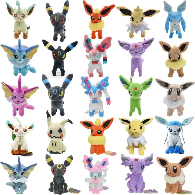 Pokemon Mimikyu Shiny Eevee Umbreon Flareon Jolteon Glaceon Vaporeon Sylveon Espeon Kawaii Stuffed Plush Toy Doll for Kids Gift