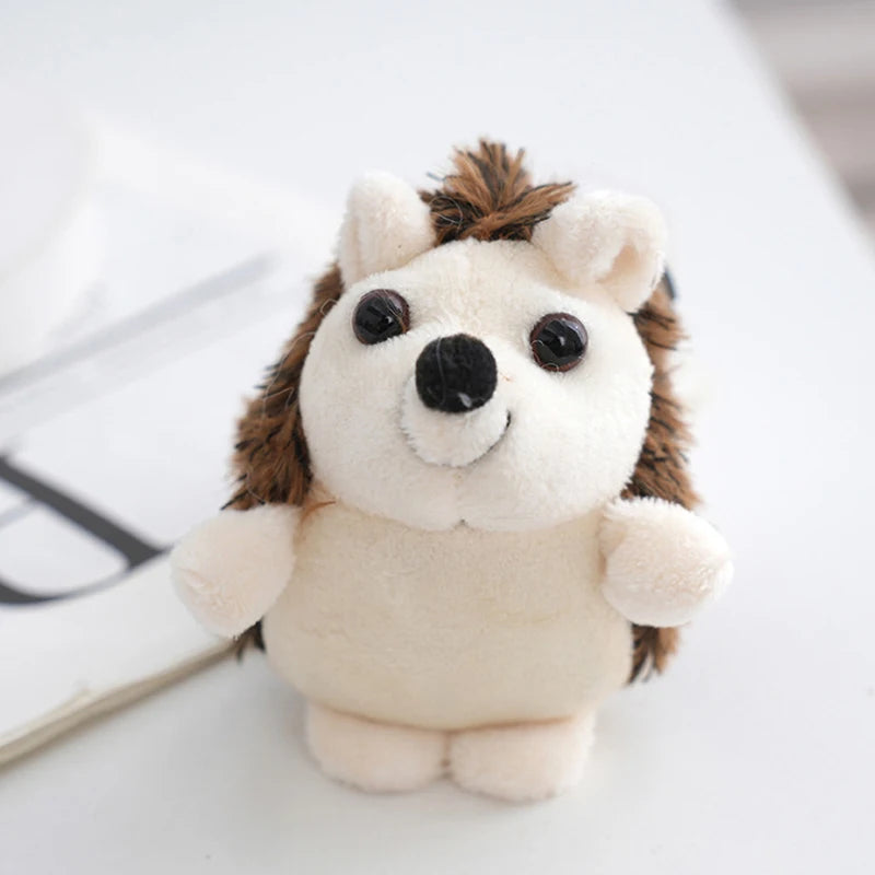 Creative Hedgehog Keychain Car Decoration Cute Bookbag Hanging Keychain Gift Cute Decor Bags Key Chain Plush Pendant Key Ring