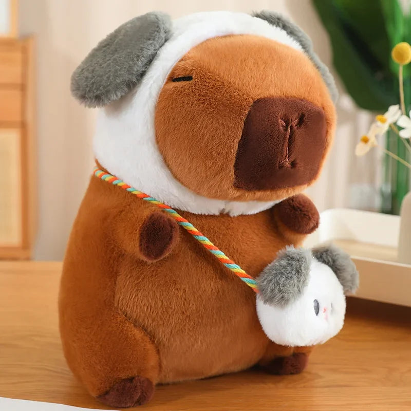 Hot Sale Cartoon Capybara Plush Toy Simulation Capibara Cosplay Rabbit Dinosaur Dog Frog Decor Bubble Stuffed Animals