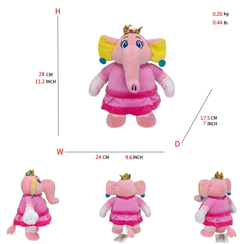 Balloon Mario Plush Soft Toys Poplin Rolla Koopa Elephant Fruit Goomba Animals Dolls Elephant Princess Daisy Peach Kawaii Gifts