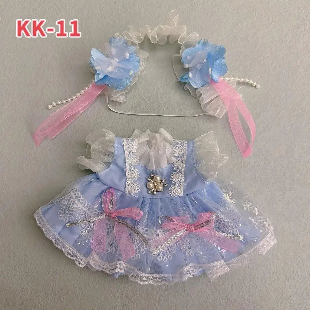 20cm doll change clothes small skirt for Upset duck cotton doll cute and sweet Lolita dress