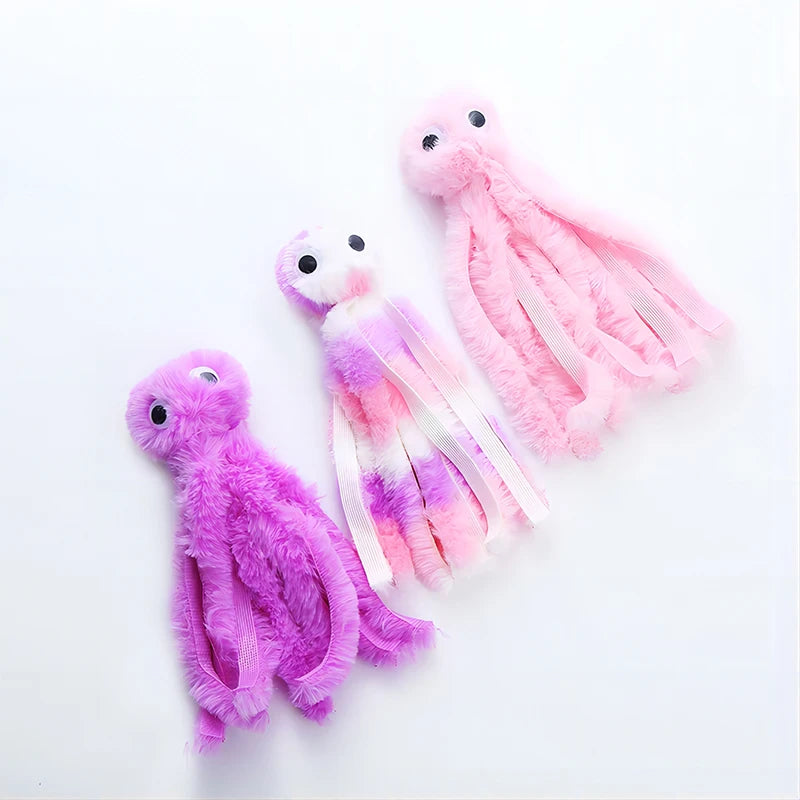 Cat toys Cute octopus plush toy cat interactive play toy  bite resistant teeth  pet supplies