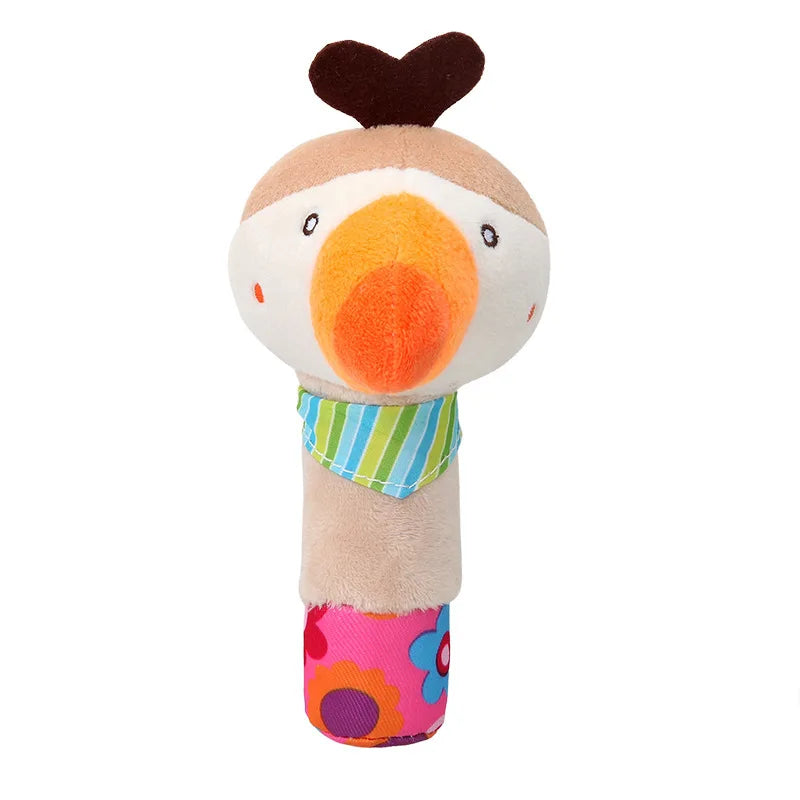 New Baby Animal Hand Bell Rattle Soft Rattle Toy Newborn Educational Rattle Mobiles Baby Toys Cute Plush Bebe Toys 0-12 Months