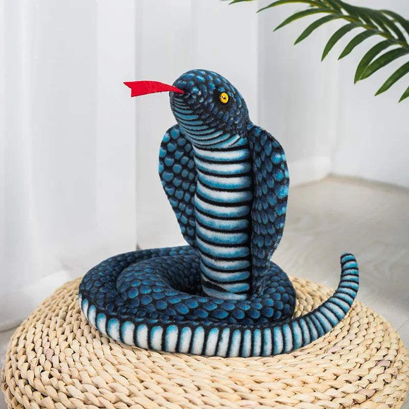 1pc 110/130cm Simulation Cobra and Python Snake Plush Toy Soft Stuffed Zodiac Dolls Funny Gift for Children Kids Party Toys