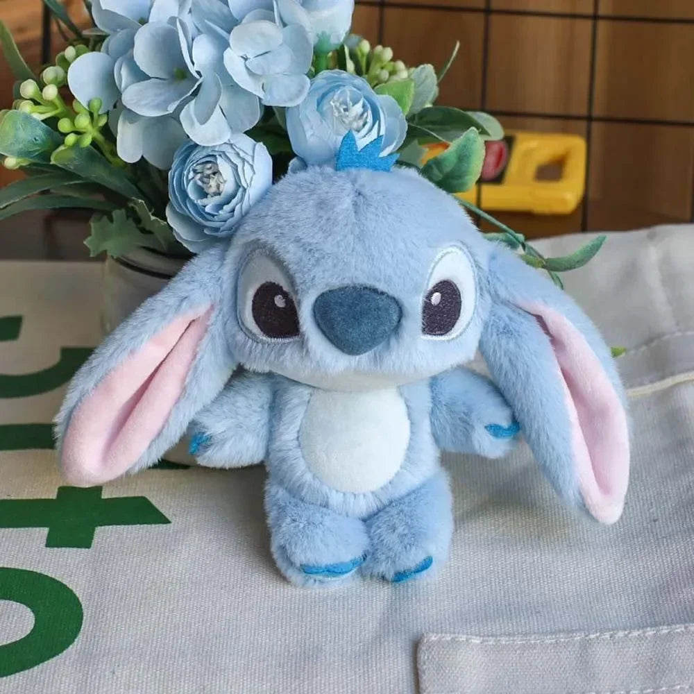 16cm Disney Stitch Doll Keychain Plush Toy Backpack Pendant  Anime Lilo & Stitch Girl's Toy Soft Stuffed Doll Birthday Gift