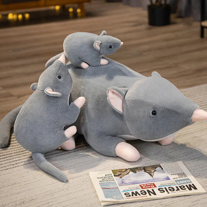 50/100cm Funny Simulated Mouse Super Soft Plush Mouse Plushy Doll Stuffed Rat Plush Animal Toys for Kids Peluche Mascot Present