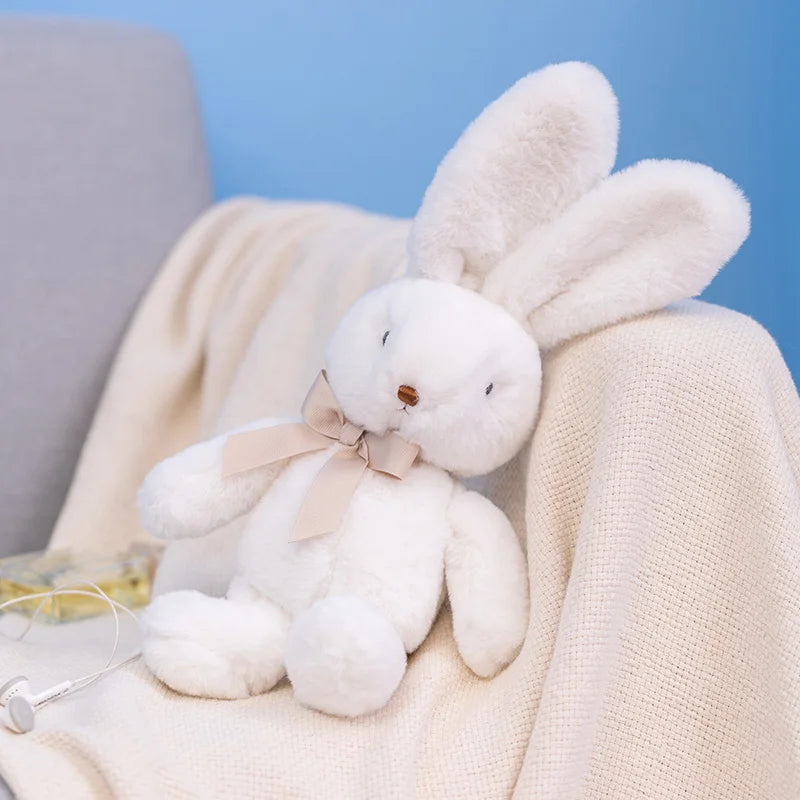 25cm Rabbit Doll Pillow Soft Plush Toys Long Ears Bunny Appease Toy For Kids Stuffed Animal Sleeping Mate Toys Wedding Oranment