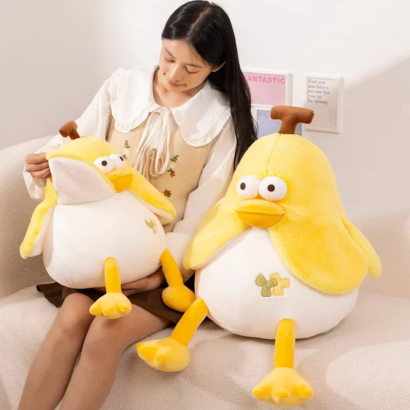 23/35/45cm Big Eye Banana Plush Toy Cute Anxiety Make A Friend Duck Throw Pillow Doll Send Children Christmas Birthday Presents