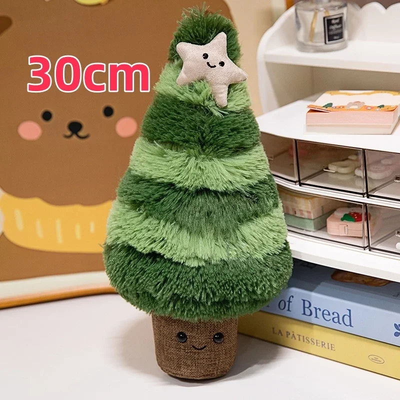 New Cartoon Christmas Series Plush Doll Christmas Tree Elk Scarf Snowman Plush Toy Home Decoration for Girls Holiday Xmas Gifts