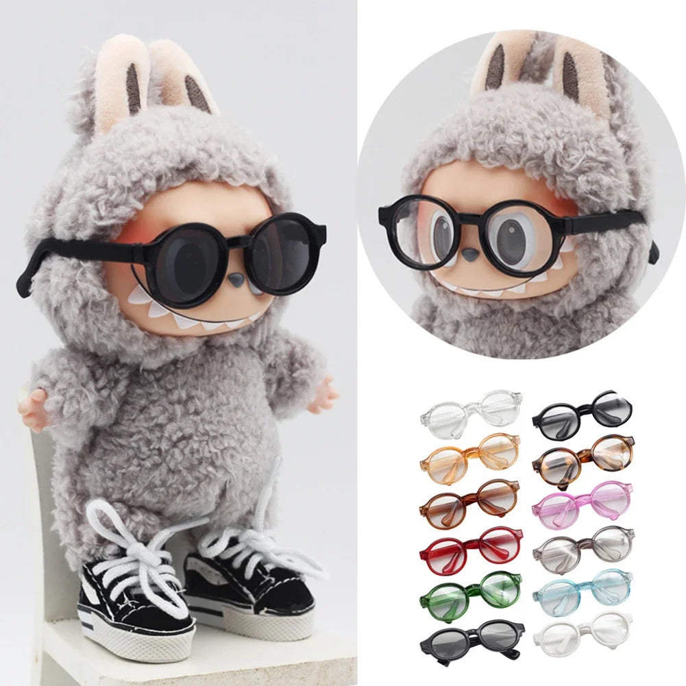 Mini Plush Doll'S Clothes Outfit Accessories For Korea Kpop Exo Labubu Idol T-shirt overalls slippers glasses Clothing Gift