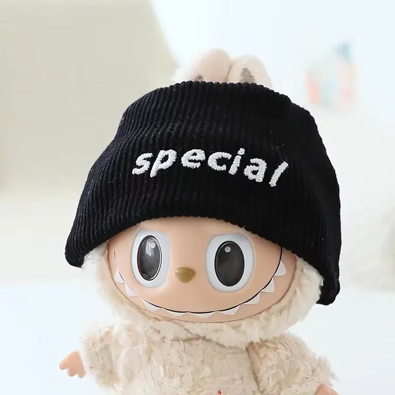 For 17cm LABUBU hat sit party macaron outfit doll bucket Hat Cute Doll Accessories Kids Girls Toys