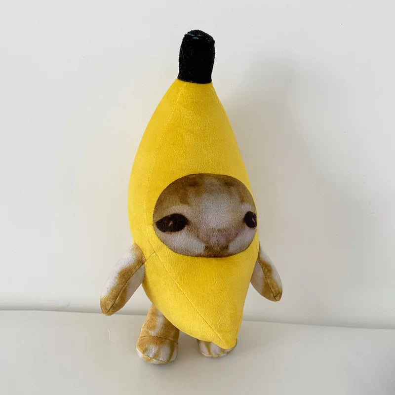 17cm Banana Cat Doll Pendant Keychain Crying Happy Banana Cat