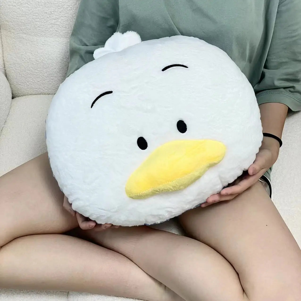 Saniro Cute Pekkle Duck Plush Toy Duck Plushies Kawaii Doll Pillow Blanket Soft Cuddly Stuffed Cartoon Xmas Gifts Girl