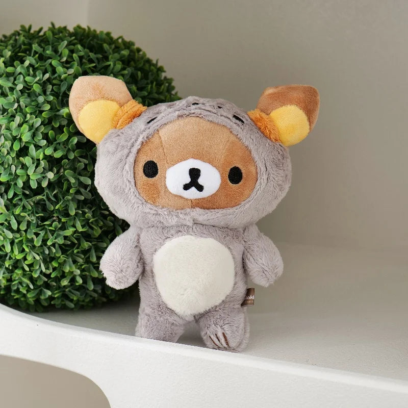 22cm Rilakkuma Plush Toy Dressing Teddy Bear Stuffed Doll Lovely Anime Coser Bear Peluche Kawaii Rilakkuma Plushies Kid Gifts