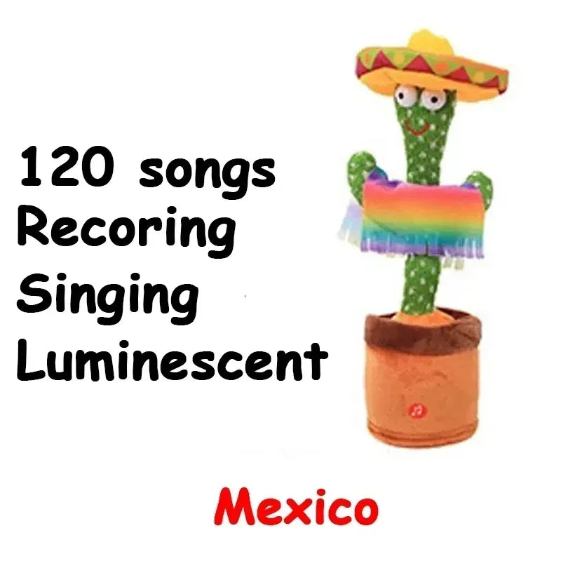 Dancing and Talking Cactus Toy Sunshine Cactus Children's Electronic Plush Toy with 120 Songs Children's Birthday Gifts