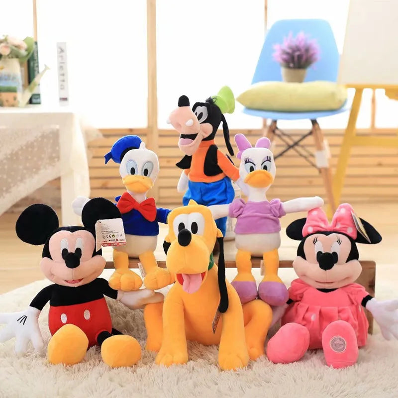 Disney Cartoon Plush Toys 30/40cm Miaomiao House Minnie Mickey Pluto Creative Plush Doll Goofy Wedding Gift New Year Mascot