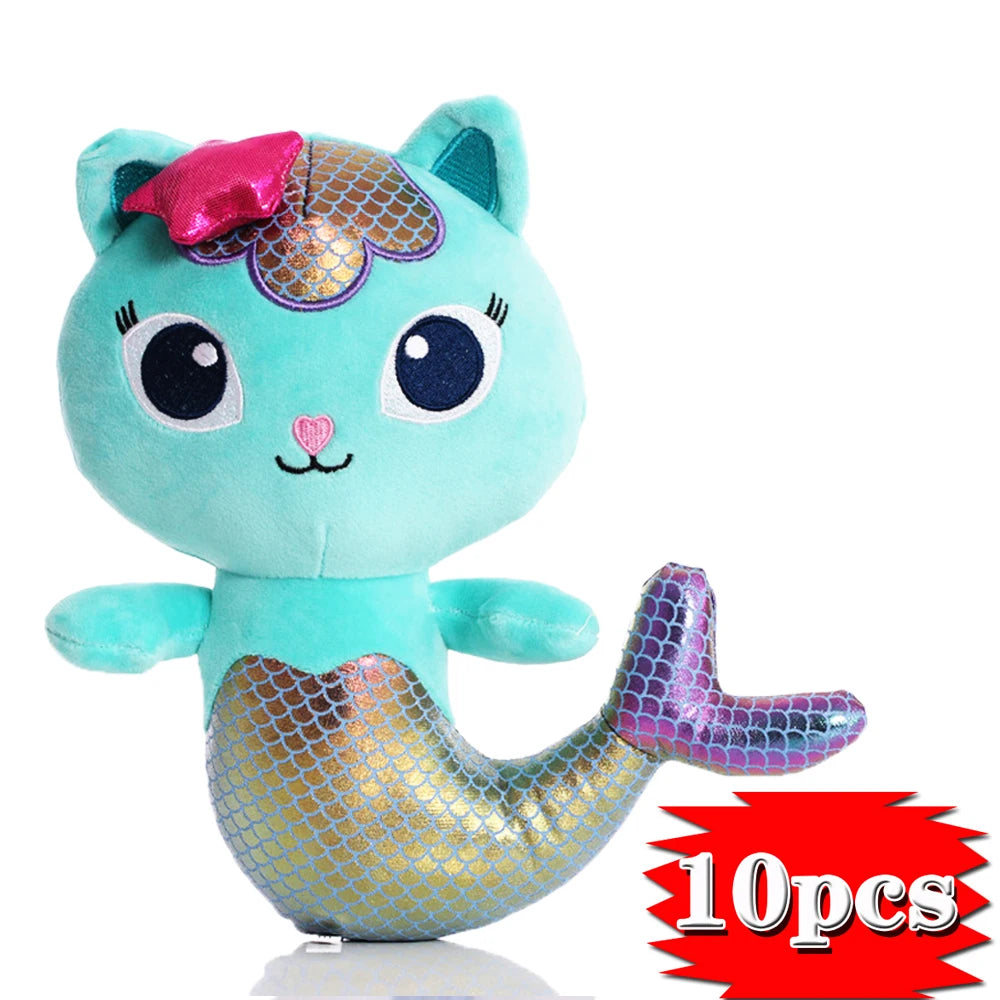 Animals Plush Gabby Dollhouse Lovely Plush Gaby Toy Plush House Cat Doll Cartoon Stuffed Animals Mermaid Cat Plushie Dolls Kids