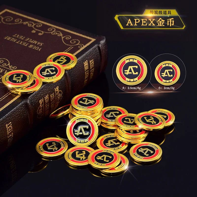 Apex Legends Gold Coin Heirloom Weapons 2cm Metal Game Periphery Prop Model Swords Weapon Model Display Gifts Toys For Children