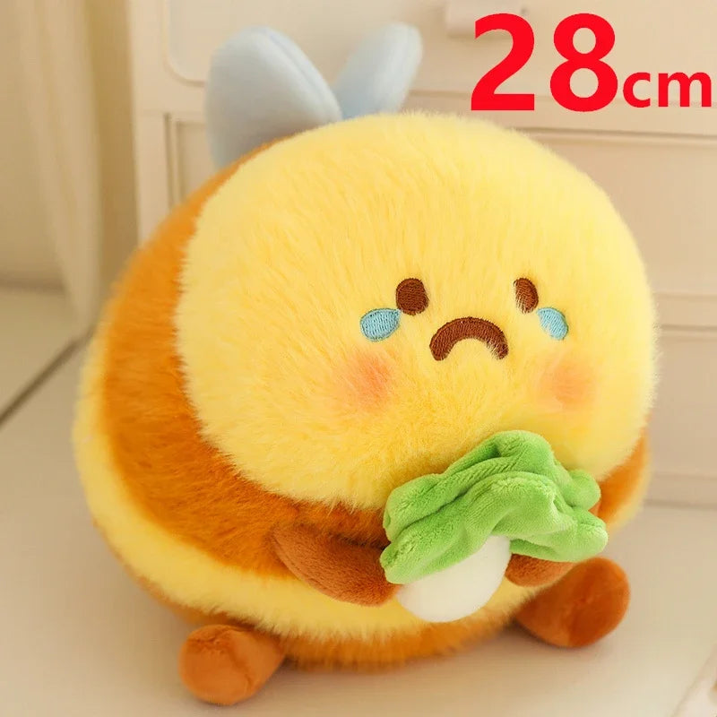 20/28CM Cute Zipper Bee Doll Stuffed Plush Animal Kids Toys Cartoon Pillow Creative Lovely Girls Doll Birthday Gifts Home Decor