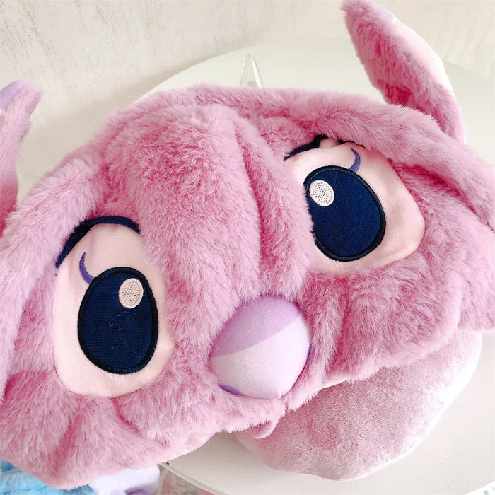 New Disney Plush Lilo & Stitch Cheshire Cat U-shaped Neck Pillow Stitch Cheshire Cat Travel Hat Pillow Nap Pillow Gifts For Girl