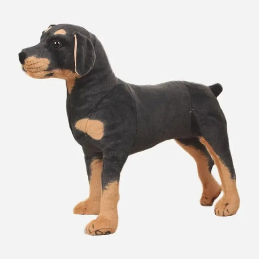 32cm Lifelike Dog Plush Toy Realistic Stuffed Animals Rottweiler Dog Plush Toys Kids Toys Gift For Children