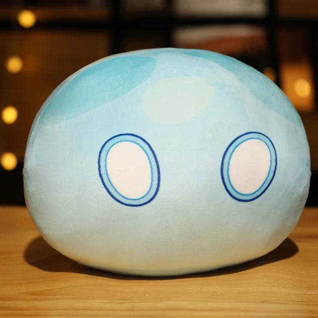 Super Cute Genshin Impact Slime Plush Toy Element Anemo Electro Pyro Cryo Hydro Geo Dendro Soft Pillow Holiday Gift for Kids